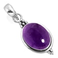 thumbnail image 1 of 925 Sterling Silver Women Jewelry Natural Amethyst Pendant, 1 of 4