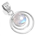 thumbnail image 1 of 925 Sterling Silver Women Jewelry Natural Rainbow Moonstone Pendant, 1 of 4