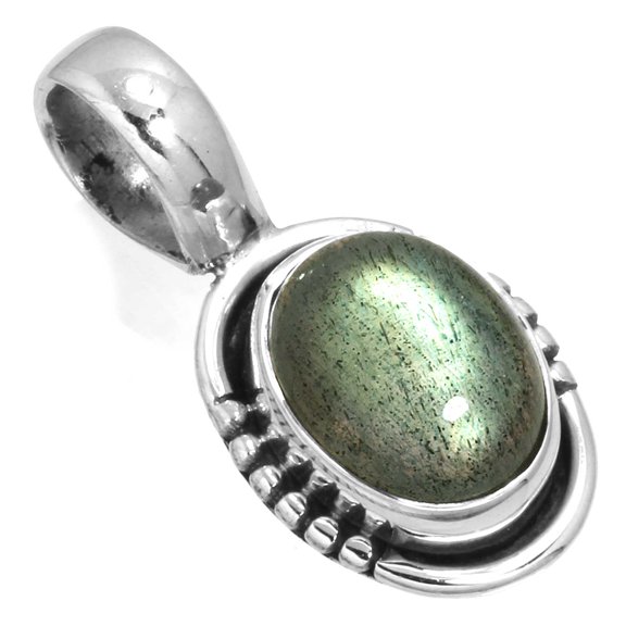 925 Sterling Silver Pendant Labradorite Women Jewelry