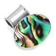 thumbnail image 1 of 925 Sterling Silver Pendant Natural Abalone Shell Handmade Jewelry, 1 of 4