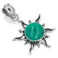 thumbnail image 1 of 925 Sterling Silver Pendant Natural Amazonite Handmade Jewelry, 1 of 4