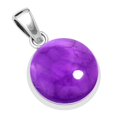 thumbnail image 1 of 925 Sterling Silver Pendant Natural Amethyst Handmade Jewelry, 1 of 8