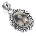 thumbnail image 1 of 925 Sterling Silver Pendant Natural Dendrite Opal Handmade Jewelry, 1 of 4