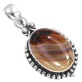 thumbnail image 1 of 925 Sterling Silver Pendant Natural Montana Agate Handmade Jewelry, 1 of 4