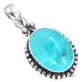 thumbnail image 1 of 925 Sterling Silver Pendant Natural Smithsonite Handmade Jewelry, 1 of 4