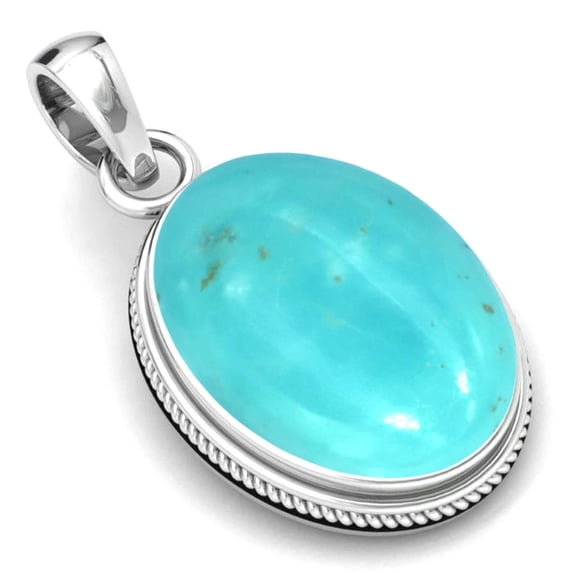 925 Sterling Silver Pendant Natural Smithsonite Handmade Jewelry