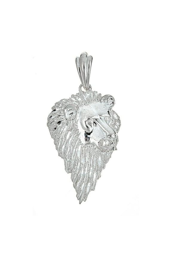 925 Sterling Silver Pensive Lion Pendant (9 Grams) -