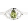 thumbnail image 1 of 925 Sterling Silver Peridot Healing Gemstone August Birthstone Ring For Women Birthday Wedding Promise Gift For Her, 1 of 7