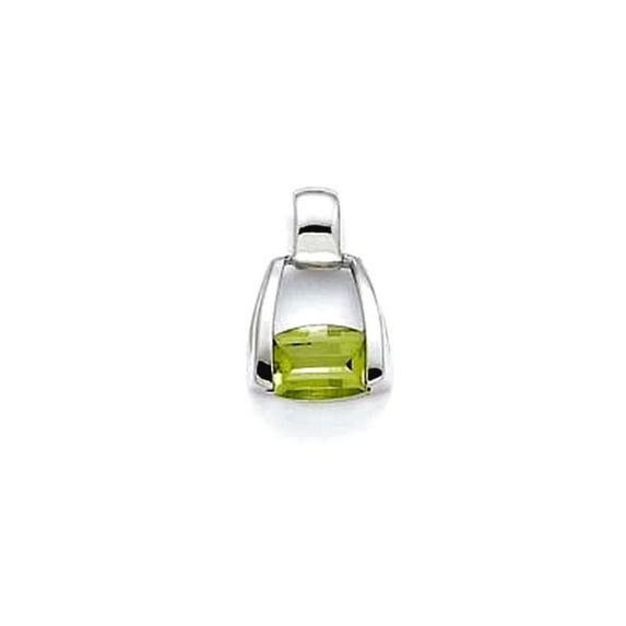 925 Sterling Silver Peridot Pendant Necklace Pendant for Women