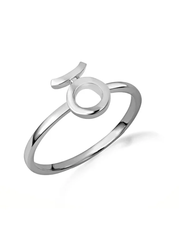 925 Sterling Silver Personalized Zodiac Sign Band Ring (TAURUS)(Size 5.25)