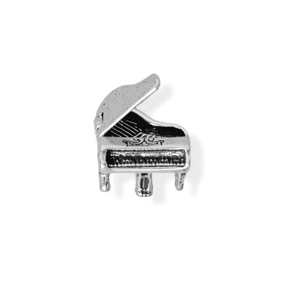 925 Sterling Silver Piano with Movable Lid Charm Oxidized Sterling 3d Silver is 12mm X 13mm Pendant Necklace for Women