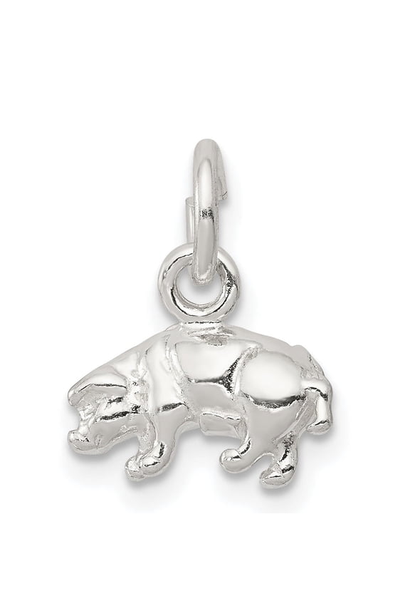 925 Sterling Silver Pig Charm Pendant