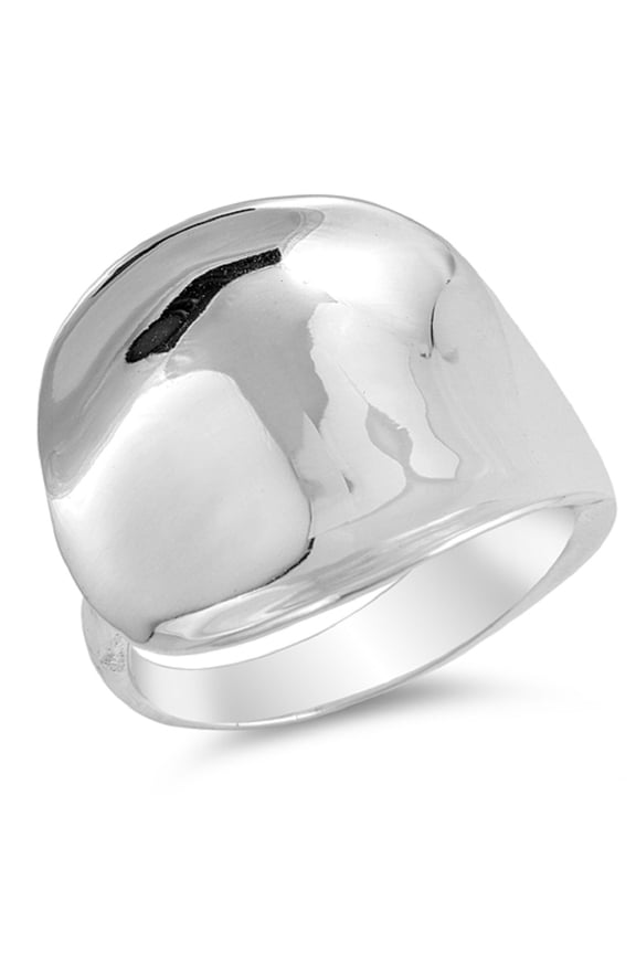 925 Sterling Silver Plain Fashion Ring Size 10