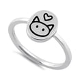 thumbnail image 1 of 925 Sterling Silver Platinum Plated Cat Love Women Valentines Day Gifts Ring, 1 of 2