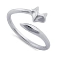 thumbnail image 1 of 925 Sterling Silver Platinum Plated Cat Vintage Women Valentines Day Gifts Ring, 1 of 2