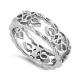 thumbnail image 1 of 925 Sterling Silver Platinum Plated Celtic Autumn Women Valentines Day Gifts Ring Eternity Women Valentines Day Gifts Ring, 1 of 2