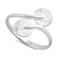 thumbnail image 1 of 925 Sterling Silver Platinum Plated Double Circle Women Valentines Day Gifts Ring, 1 of 2