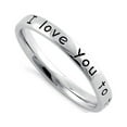 thumbnail image 1 of Mooneye 925 Sterling Silver Platinum Plated I Love You to The Moon and Back Women Gift Ring, 1 of 5