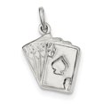 thumbnail image 1 of 925 Sterling Silver Playing Card\'s (17x25mm) Pendant / Charm, 1 of 3
