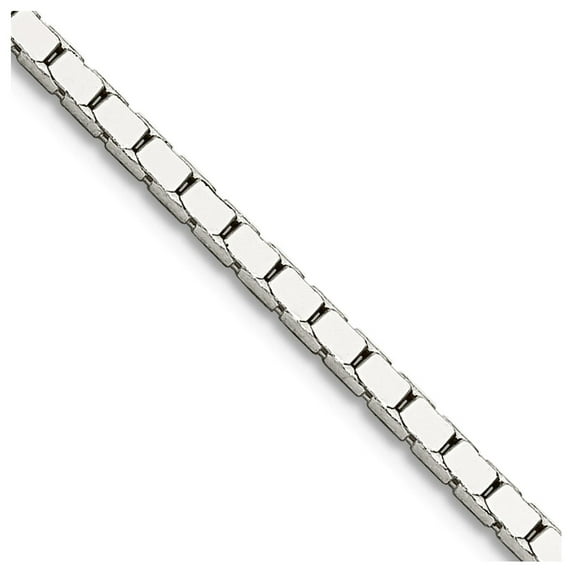 925 Sterling Silver Polished 1.5mm Mirror Box Chain Necklace 20 Inch Lobster Claw Chain Necklace for Women and Men