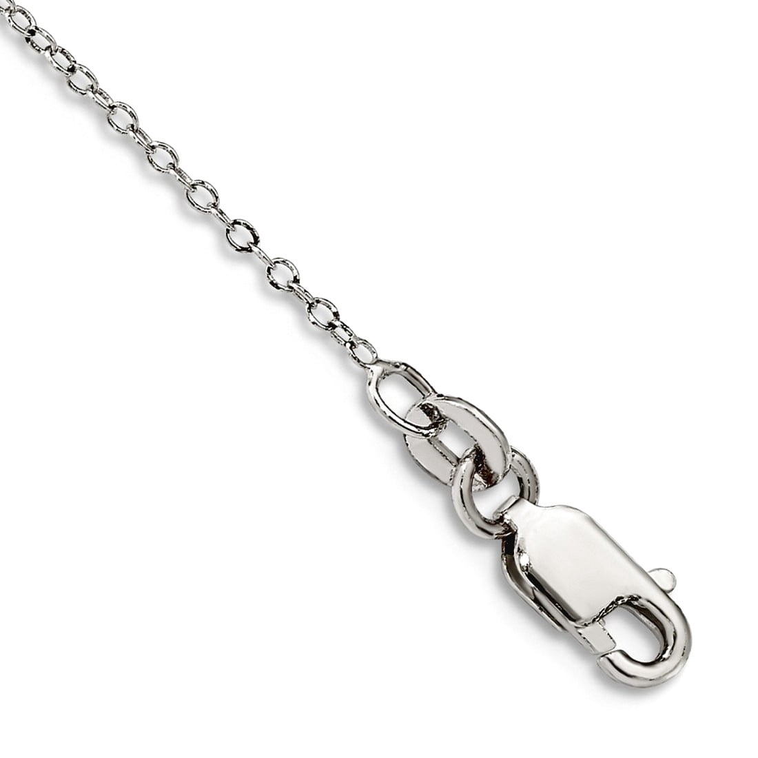 925 Sterling Silver Polished 1mm Cable Chain Ankle Bracelet 10 Inch Lobster Claw Anklet for Women and Men
