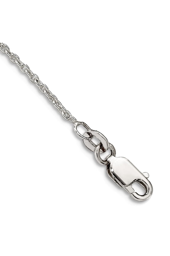 925 Sterling Silver Polished 1mm Cable Chain Bracelet 9 Inch Link Bracelet for Women and Men
