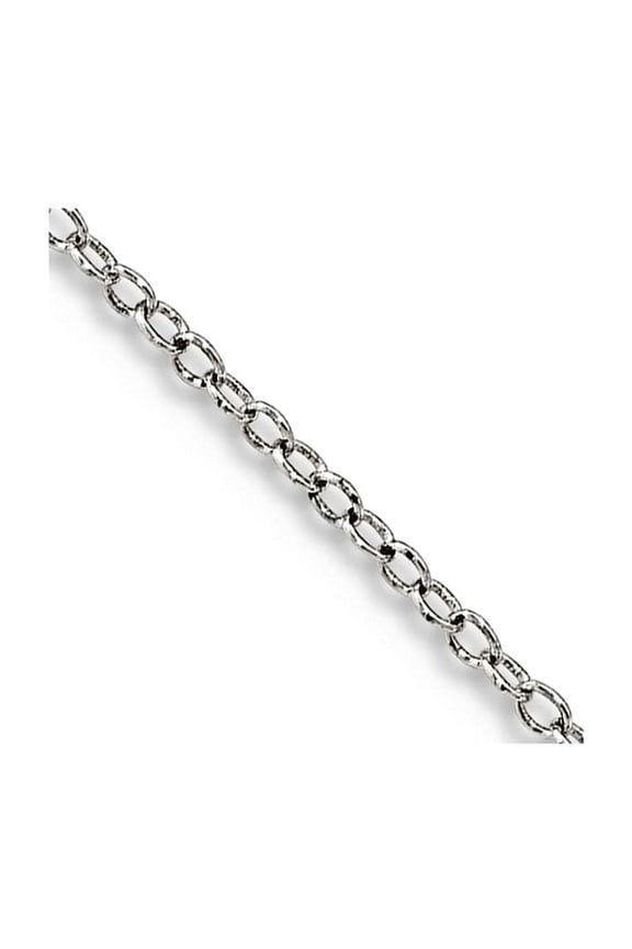 925 Sterling Silver Polished 1mm Cable Chain Necklace 16 Inch Lobster Claw Chain Necklace for Women and Men