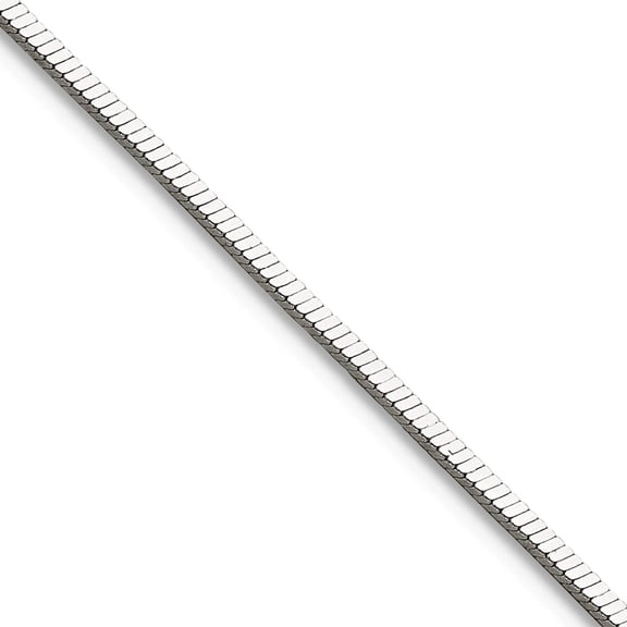 925 Sterling Silver Polished 1mm Square Snake Chain Necklace 18 Inch Chain Necklace for Women and Men