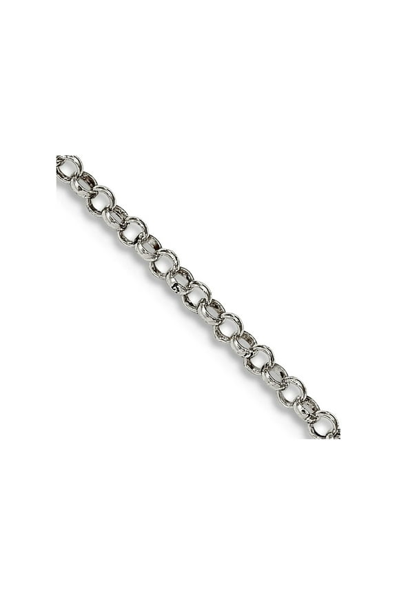 925 Sterling Silver Polished 2mm Rolo Chain Necklace 20 Inch Spring-Ring Chain Necklace for Women and Men