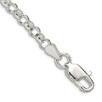 925 Sterling Silver Polished 3.0mm Belcher Light Chain Bracelet 8 Inch Lobster Claw Link Bracelet for Women and Men