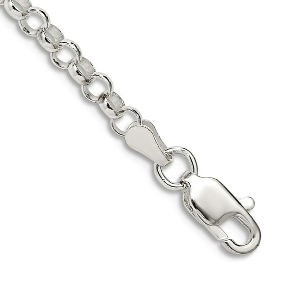 925 Sterling Silver Polished 3.0mm Belcher Light Chain Bracelet 8 Inch Lobster Claw Link Bracelet for Women and Men