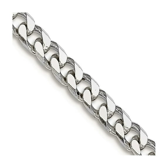925 Sterling Silver Polished 3.7mm Curb Chain Necklace 30 Inch Chain Necklace for Women and Men