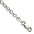 thumbnail image 1 of 925 Sterling Silver Polished 3mm Rolo Chain Bracelet 8 Inch Lobster Claw Link Bracelet for Women and Men, 1 of 2