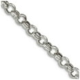 thumbnail image 1 of 925 Sterling Silver Polished 3mm Rolo Chain Necklace 16 Inch Lobster Claw Chain Necklace for Women and Men, 1 of 2