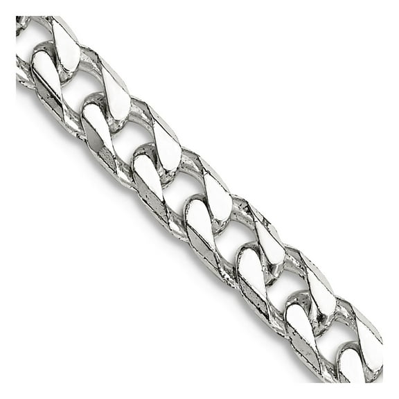 925 Sterling Silver Polished 5mm Curb Chain Necklace 30 Inch Chain Necklace for Women and Men