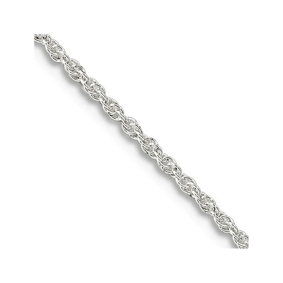 925 Sterling Silver Polished .5mm Loose Rope Chain Necklace 16 Inch Spring-Ring Chain Necklace for Women and Men