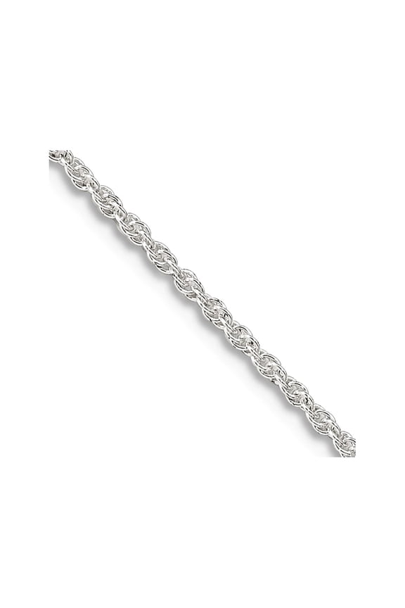 925 Sterling Silver Polished .5mm Loose Rope Chain Necklace 16 Inch Spring-Ring Chain Necklace for Women and Men
