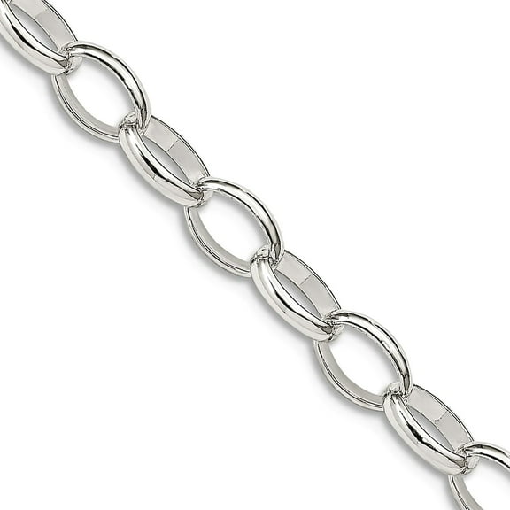 925 Sterling Silver Polished 5mm Rolo Chain Necklace 18 Inch Lobster Claw Chain Necklace for Women and Men