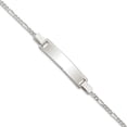 thumbnail image 1 of 925 Sterling Silver Polished 6 Inch Engraveable ID Bracelet Spring-Ring 6mm Wide Identification Bracelet, 1 of 2