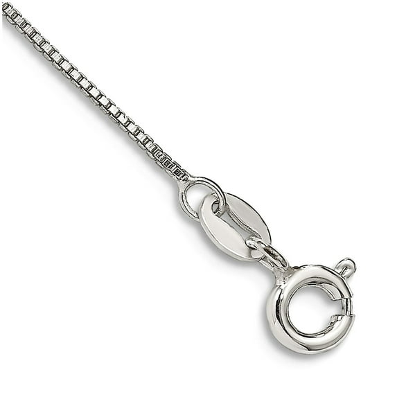 925 Sterling Silver Polished .6mm Box Chain Bracelet 9 Inch Spring-Ring Link Bracelet for Women and Men