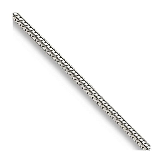 925 Sterling Silver Polished .7mm Round Snake Chain Necklace 20 Inch Spring-Ring Chain Necklace for Women and Men