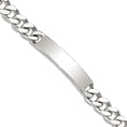 thumbnail image 1 of 925 Sterling Silver Polished 8 Inch Engraveable Curb ID Bracelet Lobster Claw 9mm Wide Identification Bracelet for Women, 1 of 2