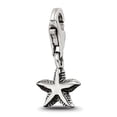thumbnail image 1 of 925 Sterling Silver Polished Oxidized Fancy Lobster Closure Reflections Sea shell Nautical Starfish Click-on Bead Charm, 1 of 2