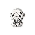 thumbnail image 1 of 925 Sterling Silver Polished Oxidized Reflections Big Sister Bead Charm 9.09x7.27mm Wide Pendant Necklace for Women, 1 of 2