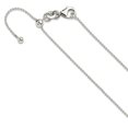 thumbnail image 1 of 925 Sterling Silver Polished Beaded Adjustable Necklace 20 Inch 1.2mm Wide Pendant Necklace for Women, 1 of 2