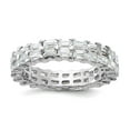 thumbnail image 1 of 925 Sterling Silver Polished Cubic Zirconia Double Band Ring Size 6 Ring for Women and Men, 1 of 2