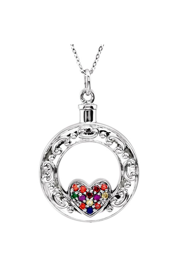 925 Sterling Silver Polished Celebration Of Life Ash Holder Necklace Pendant Necklace for Women