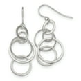 thumbnail image 1 of 925 Sterling Silver Polished Circles Shepherd Hook Earrings, 1 of 6