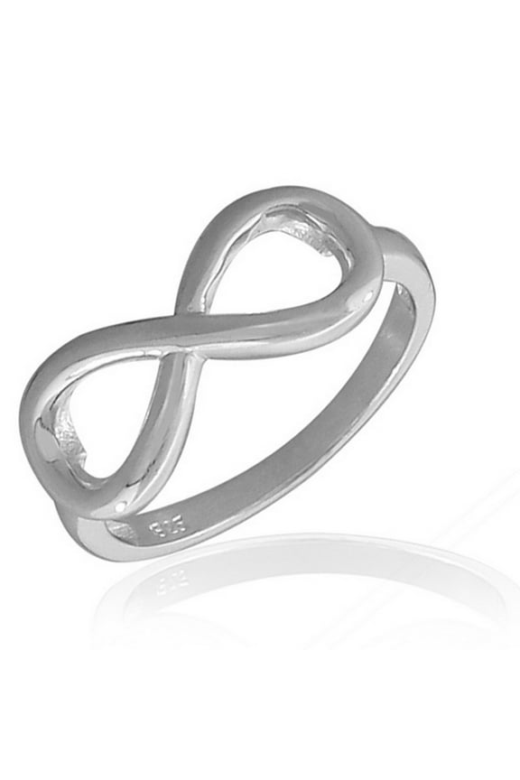 925 Sterling Silver Polished Classic Infinity Ring Band - Size 7