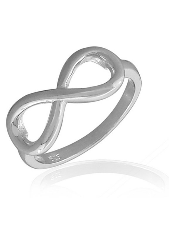 925 Sterling Silver Polished Classic Infinity Ring Band - Size 9